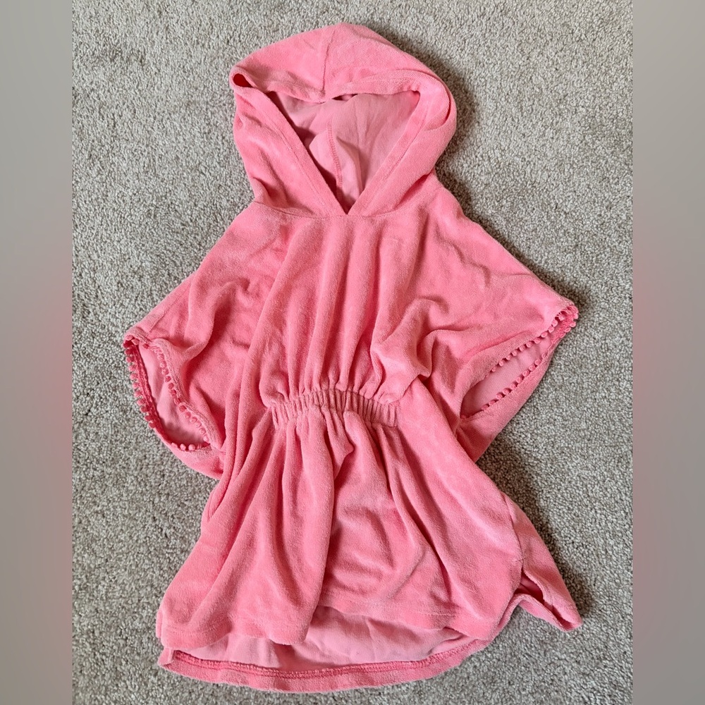 Old Navy Pink Girls' Hooded Terry Poncho